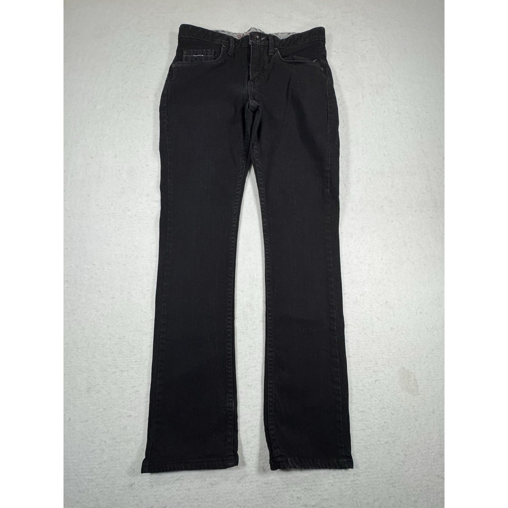 Vans Off The Wall Mens Jeans Black stretch Denim 28x28 Slim Straight Skate Style